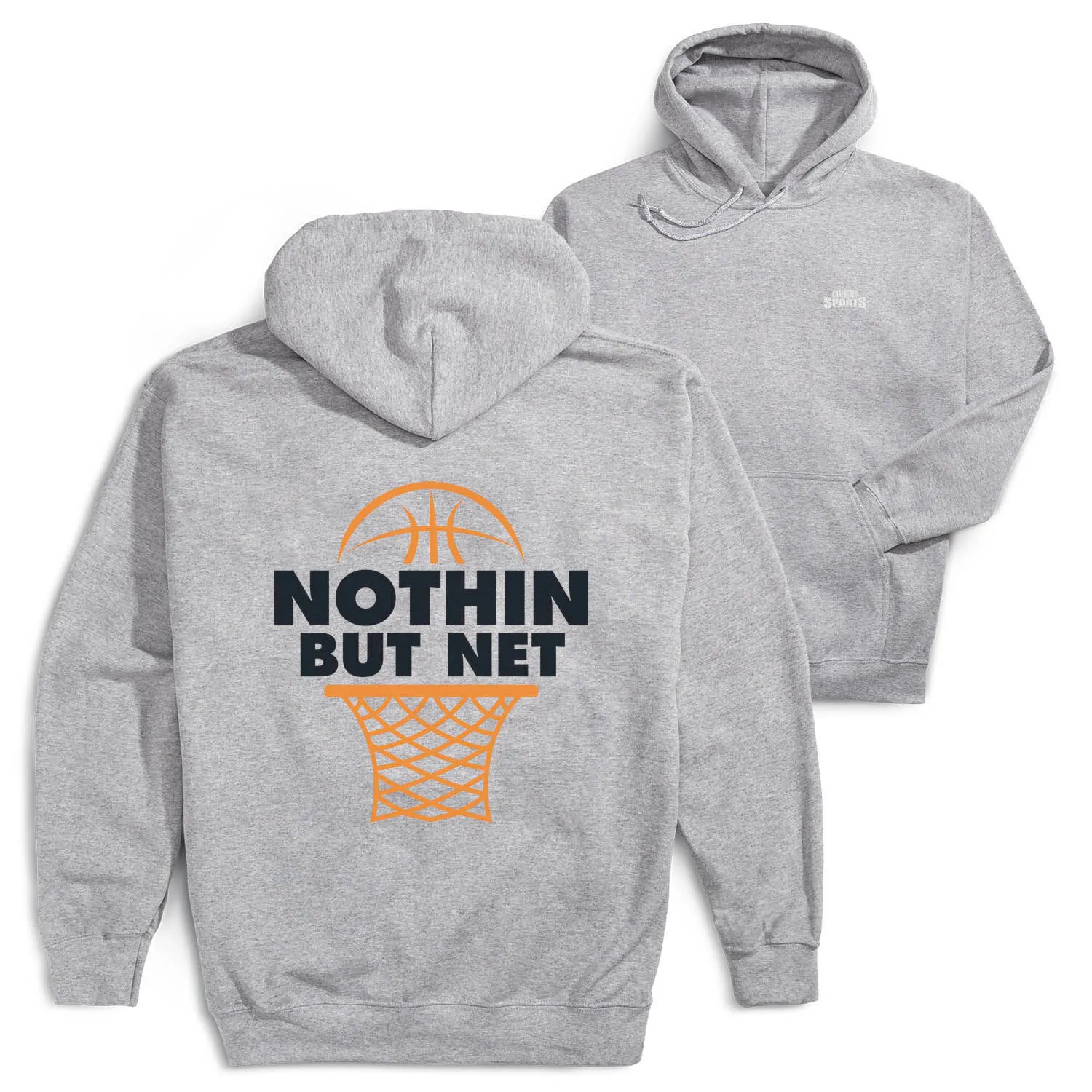Basketball Hooded Sweatshirt - Nothing But Net (Back Design) 