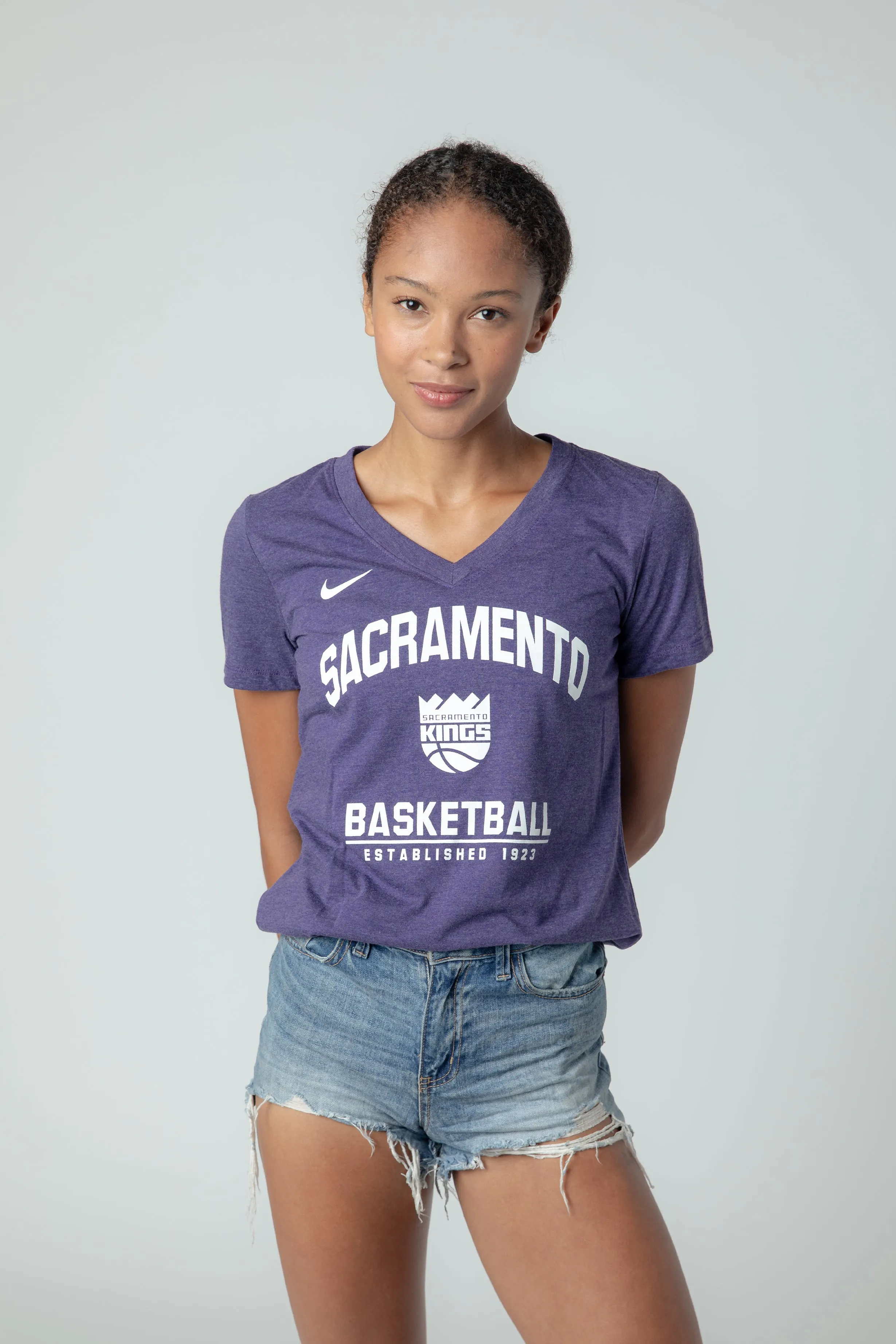    BCS Nike      Sacramento Basketball V-neck Tee   