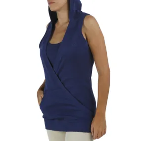 Be Quality Sleeveless Hooded Top in Organic Pima