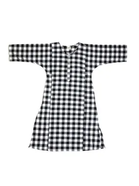 Beach Tunic Dress - Black/White Gingham