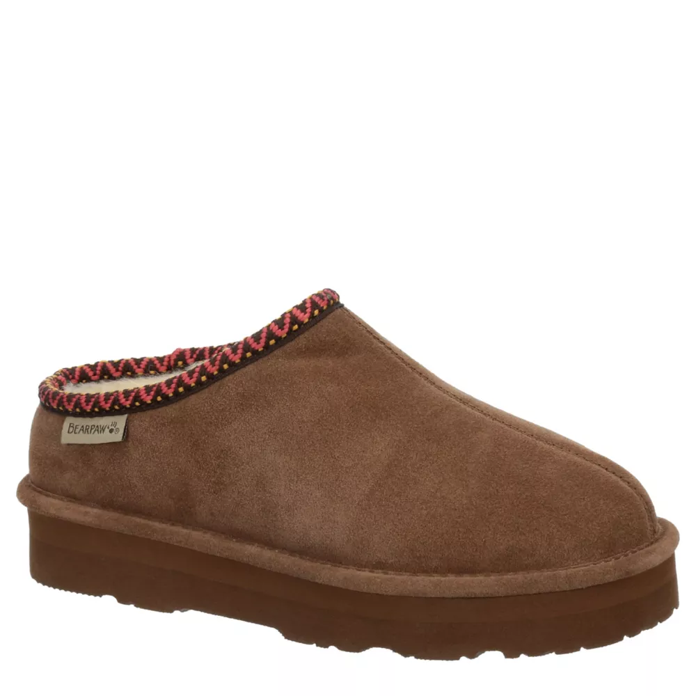 BEARPAW  WOMENS MARTIS PLATFORM SLIPPER