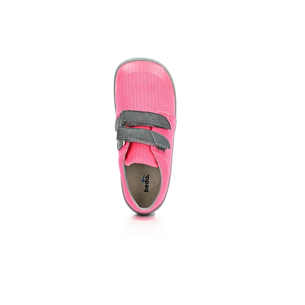 Beda Lilly Neon Pink Barefoot Sneakers (BF 0001/ST/W/OT)