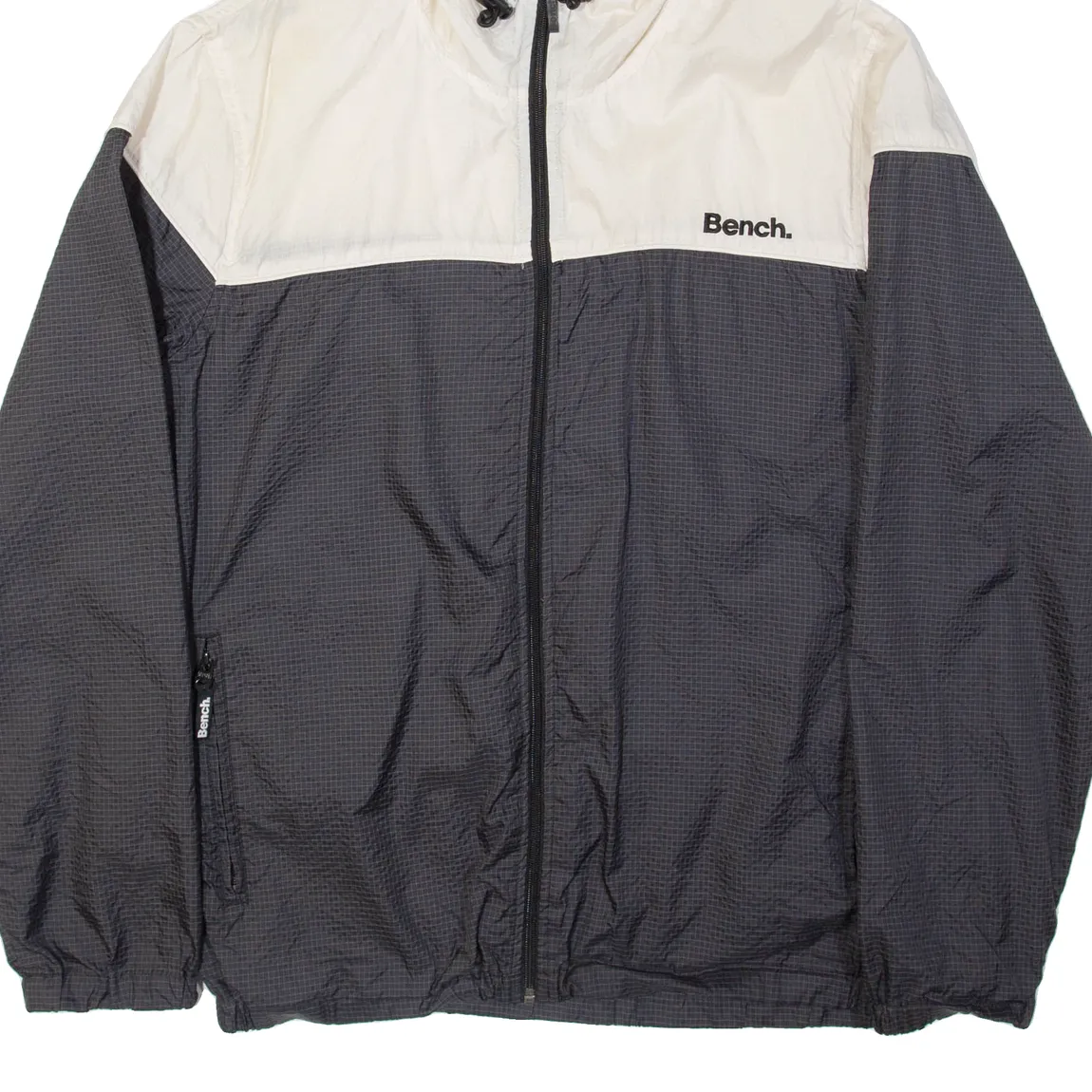 BENCH Mens Track Jacket Black Hooded XL