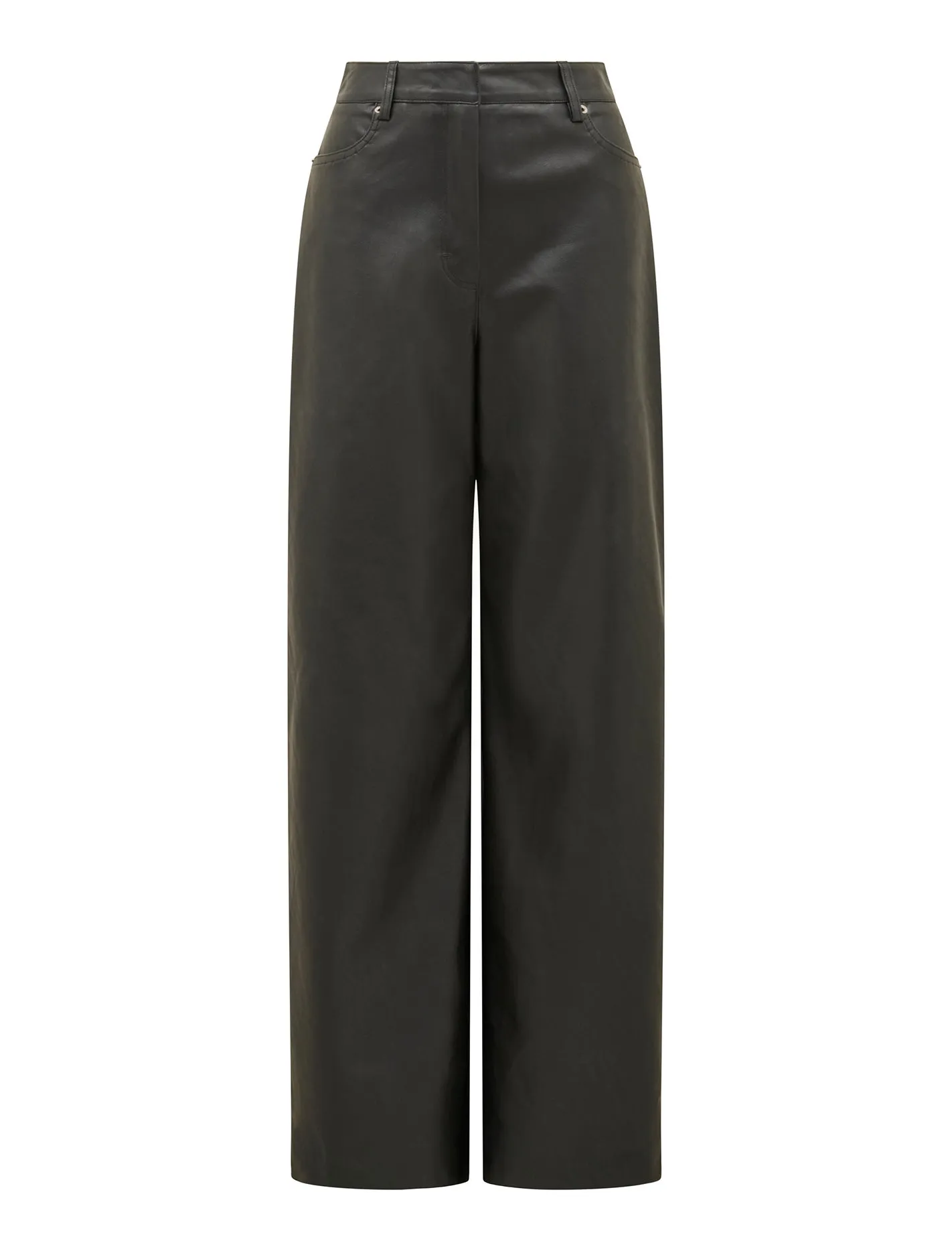 Benni Vegan Leather Wide-Leg Trousers