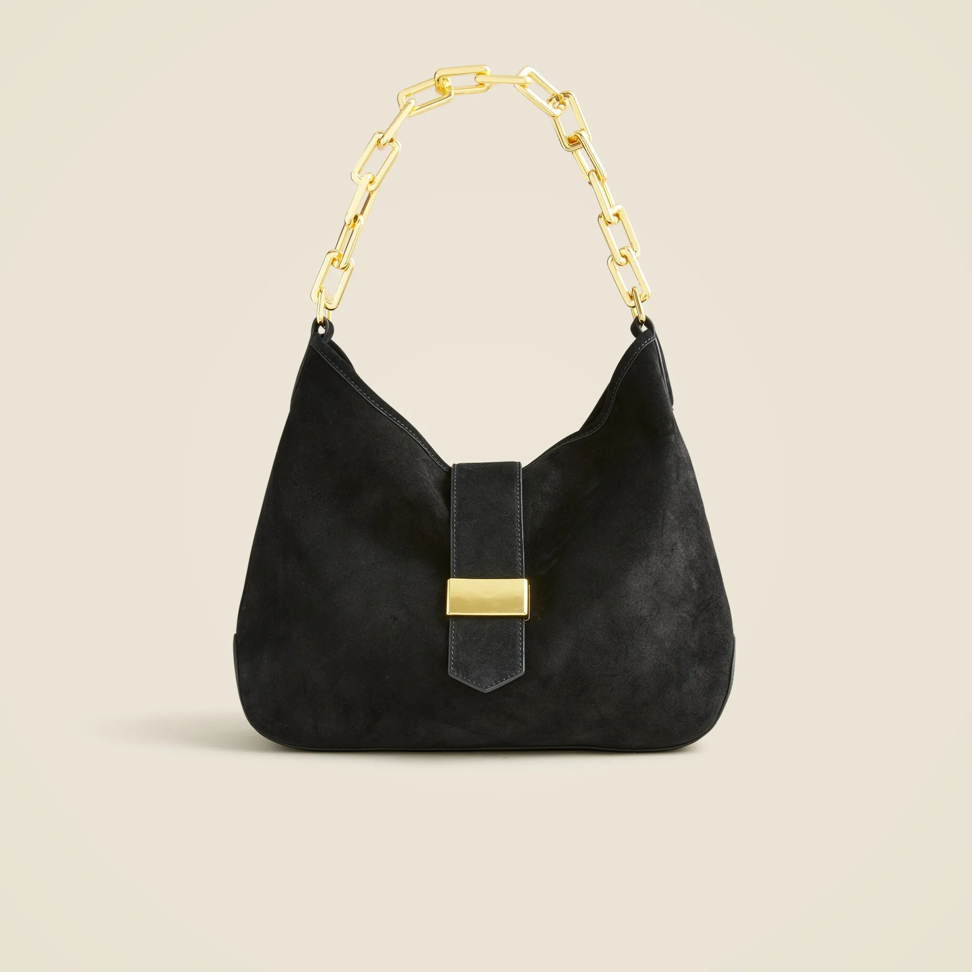 Berkeley chainlink shoulder bag in suede