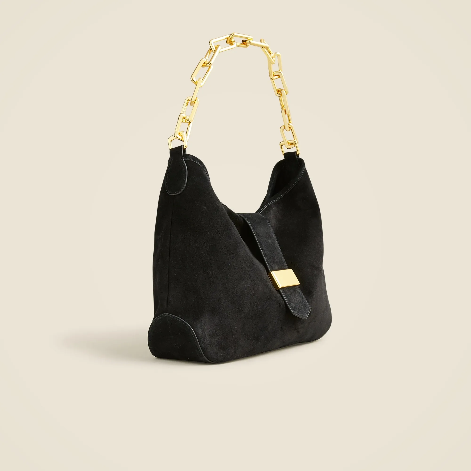 Berkeley chainlink shoulder bag in suede