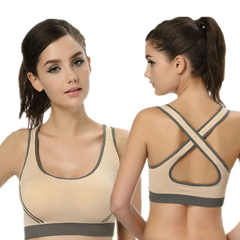 Best Selling Women Racerback Padded Top Athletic Vest Casuals Yoga Stretch crop top blusa