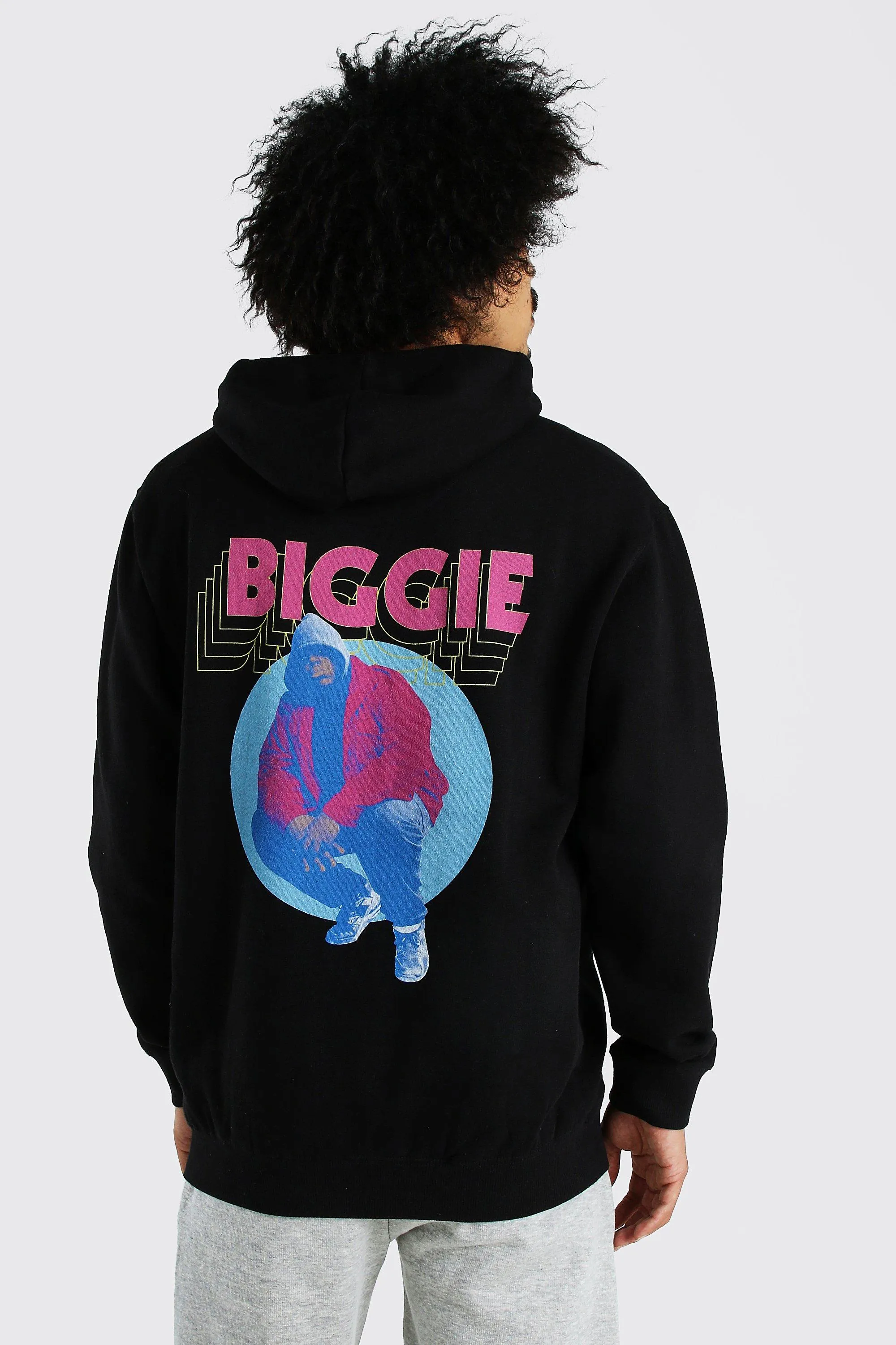 Biggie Notorious Back Print License Hoodie | boohooMAN UK