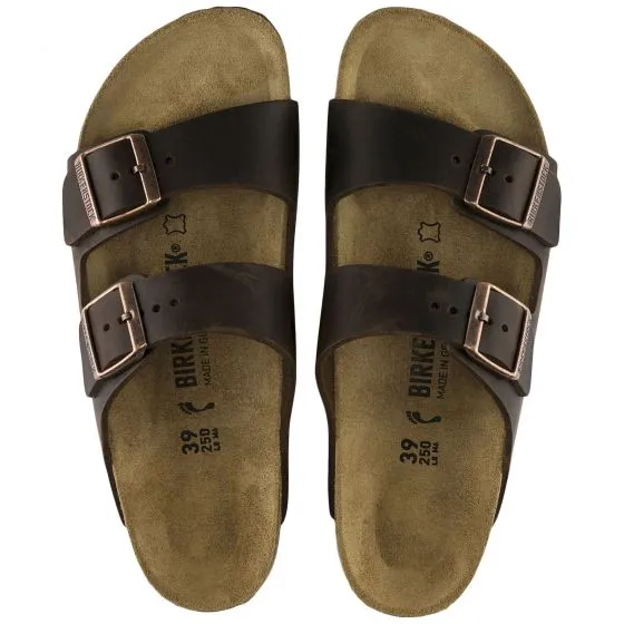 Birkenstock Unisex Arizona Habana Oiled Sandals - Narrow Fit