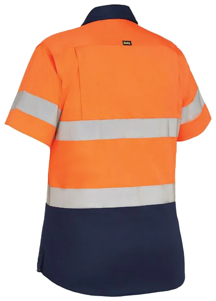 Bisley Workwear BL1896_TT02 Shirt - Women - Taped - Hi-Vis - Cool Lightweight - Drill - Orange/Navy - 6