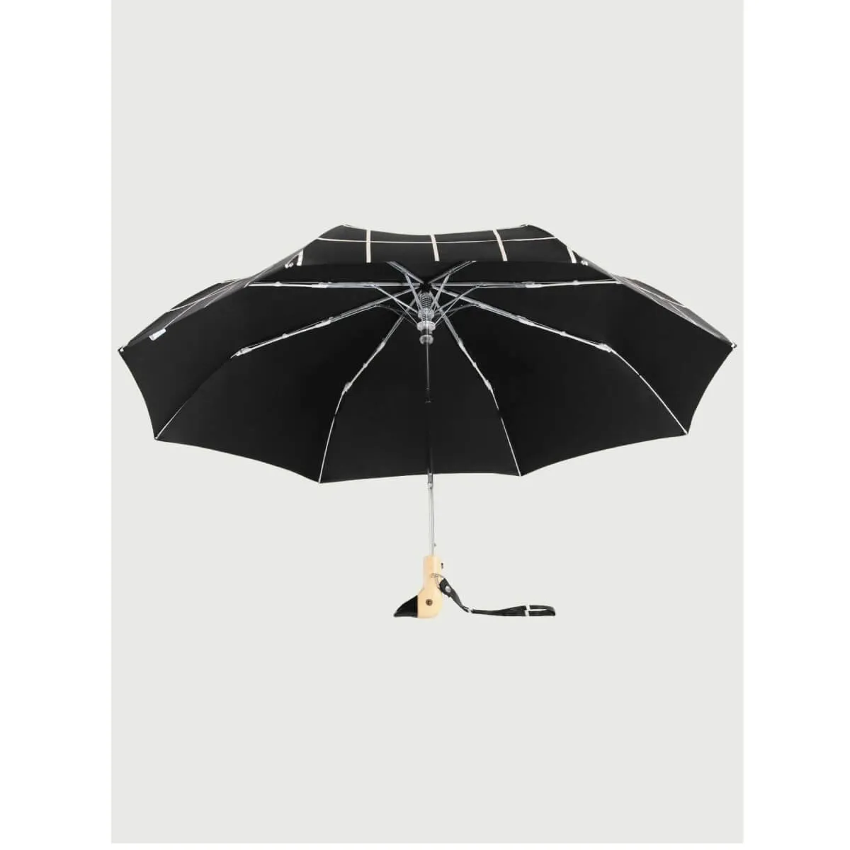 ----------Black Grid Compact Duckhead Umbrella---------