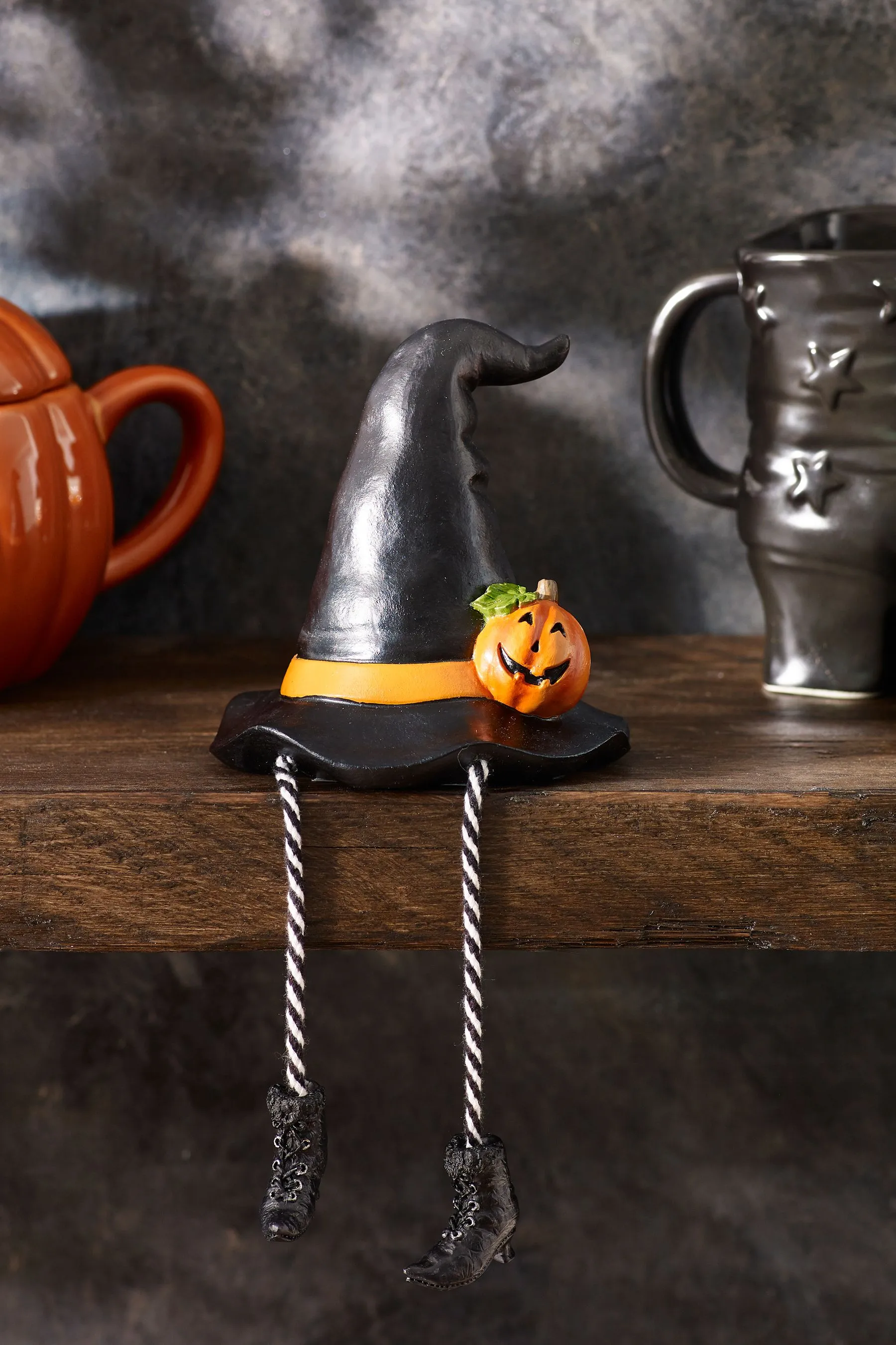 Black Halloween Witches Hat Ornament