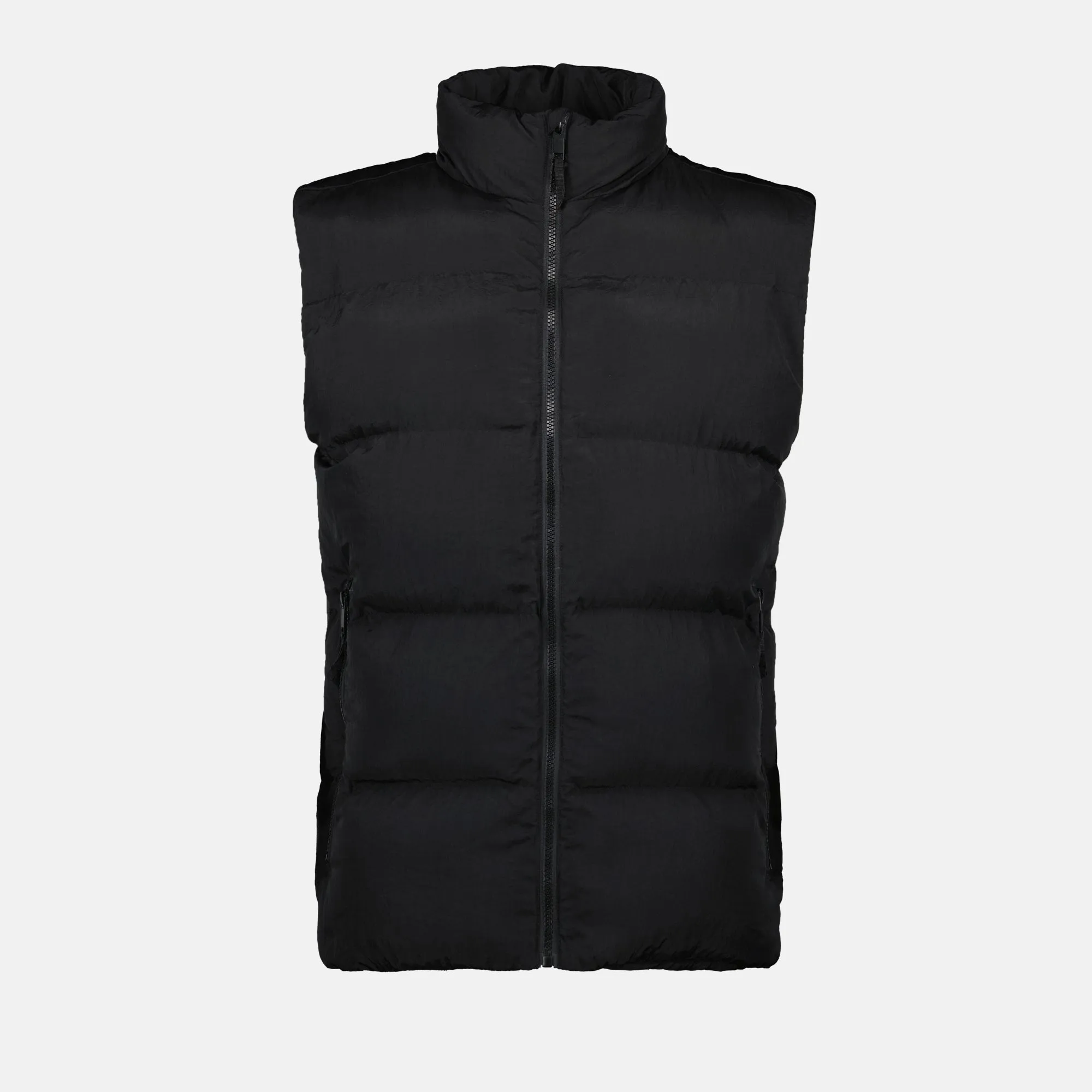 Black Sleeveless Puffer Jacket