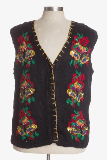 Black Ugly Christmas Vest 40945