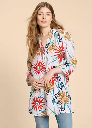 Blaire Ivory Linen Tunic by White Stuff | Look Again