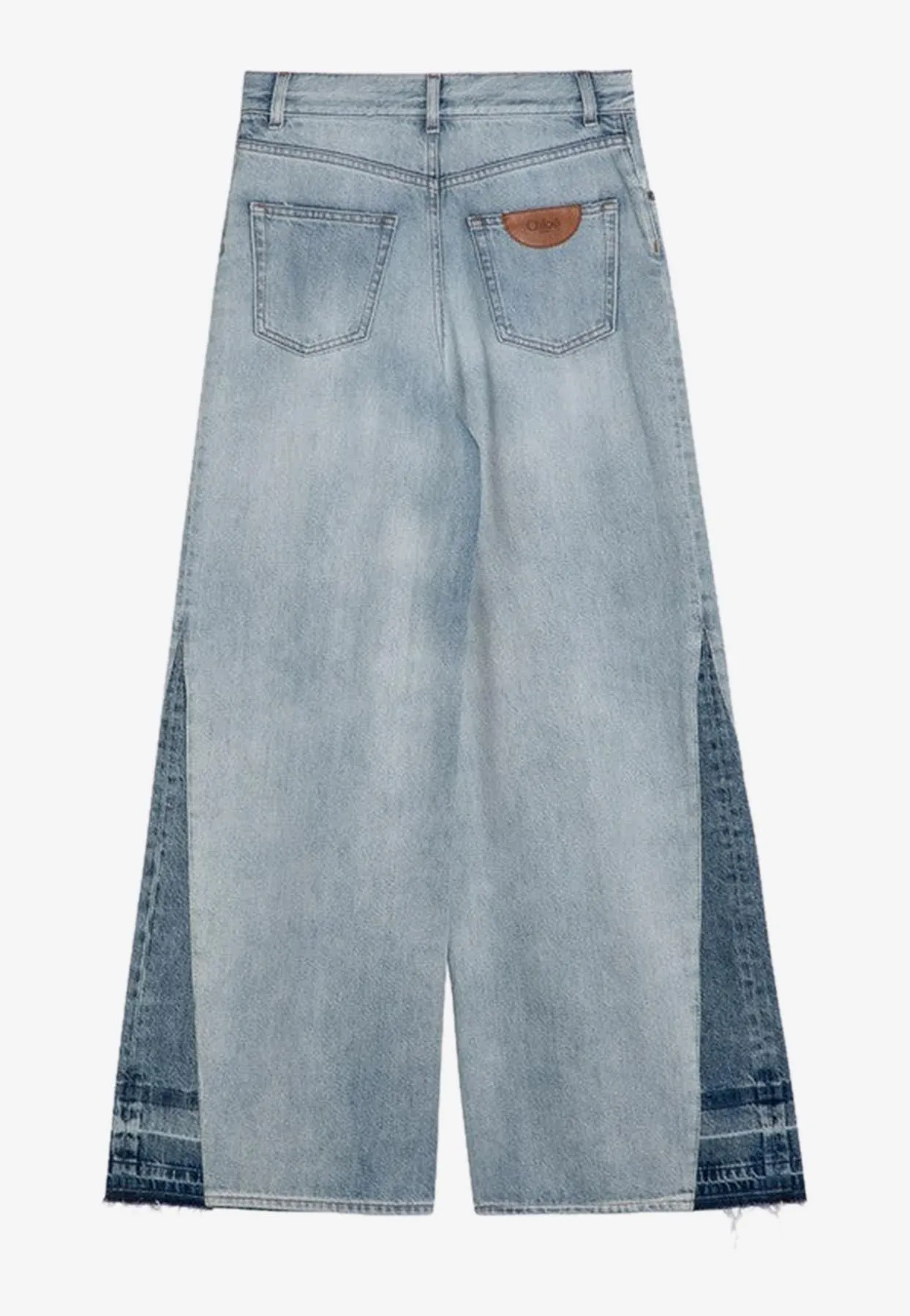Bleached Baggy High-Waist Jeans