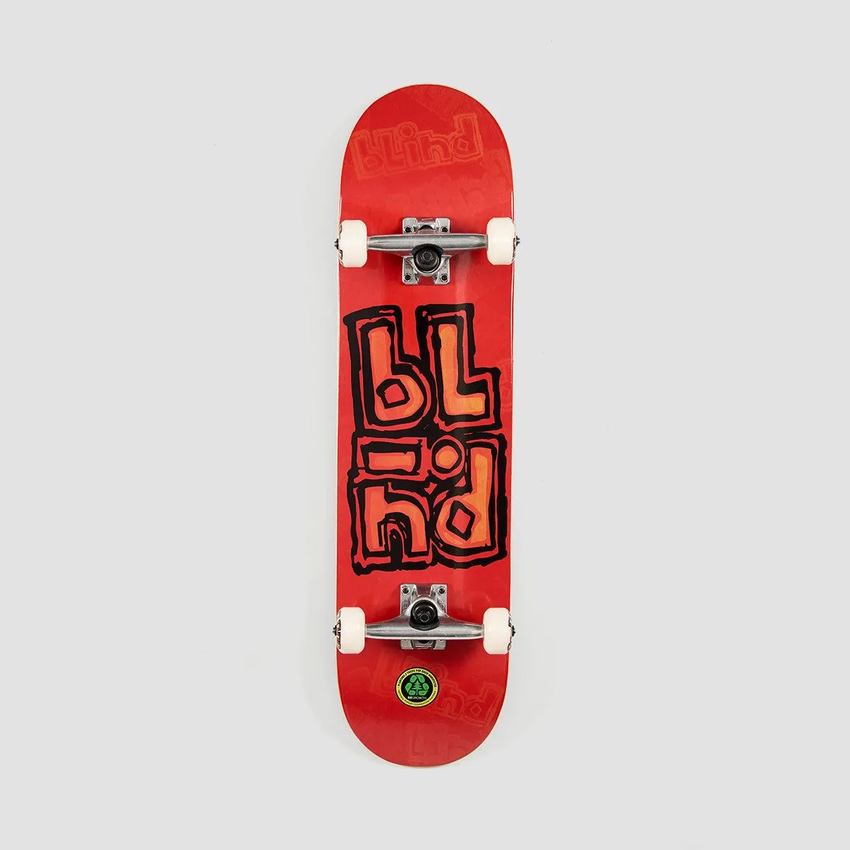 Blind OG Stacked Stamp FP Skateboard Orange - 8"