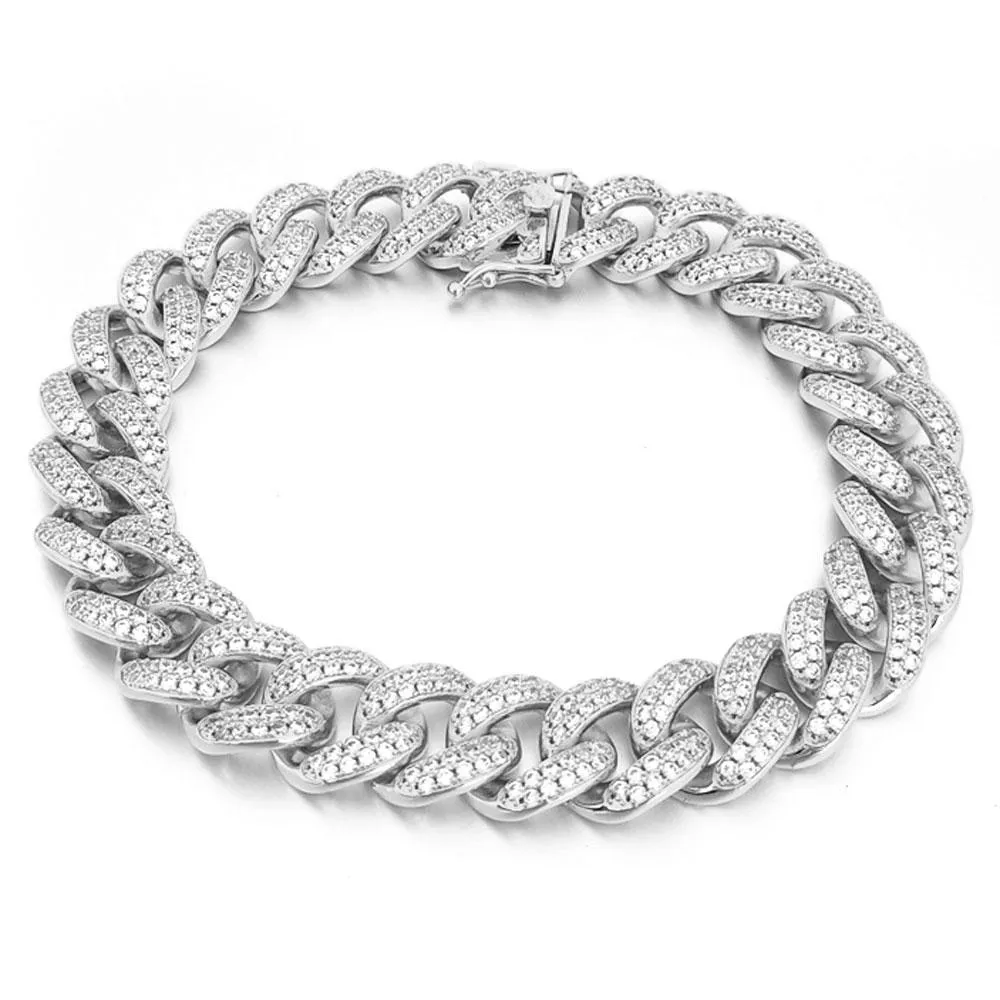 Bling Bling 12MM Cuban Iced Out Bracelet