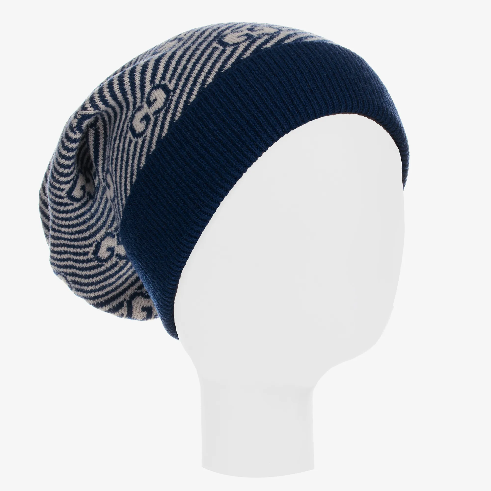 Blue & Ivory GG Wool Hat