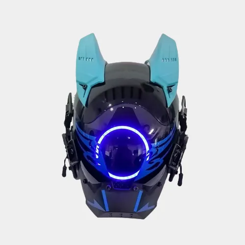 Blue Cyberpunk Cosplay Helmet