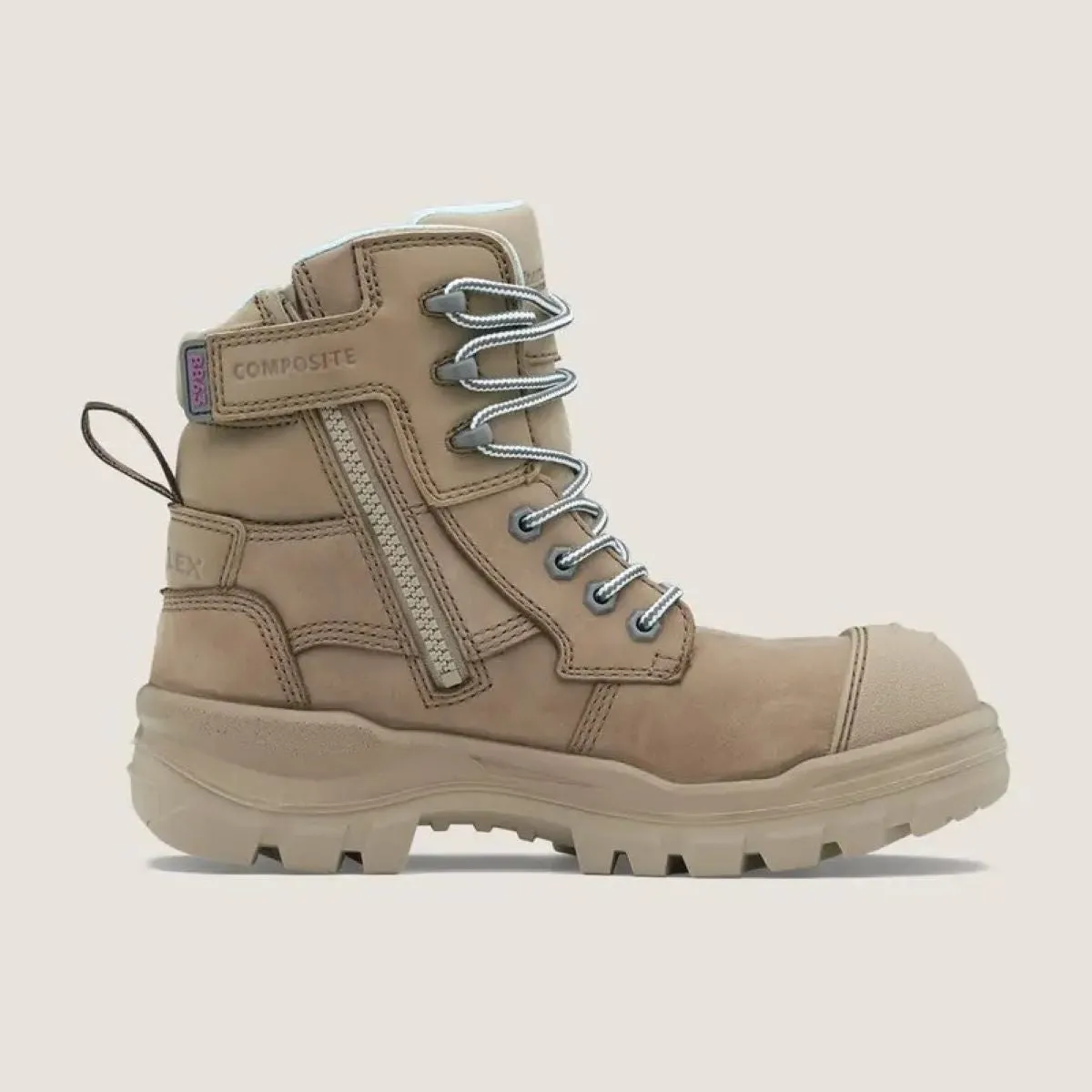 Blundstone 8863 Womens RotoFlex Stone Zip Side Safety Boot