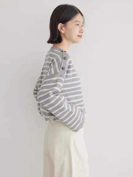 Bobo Tokyo Kyou Shoulder Button Knit Pullover