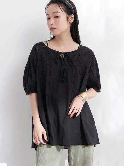 Bobo Tokyo Yukata Short Sleeve Lace Tunic