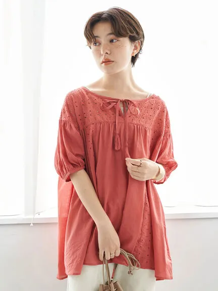 Bobo Tokyo Yukata Short Sleeve Lace Tunic