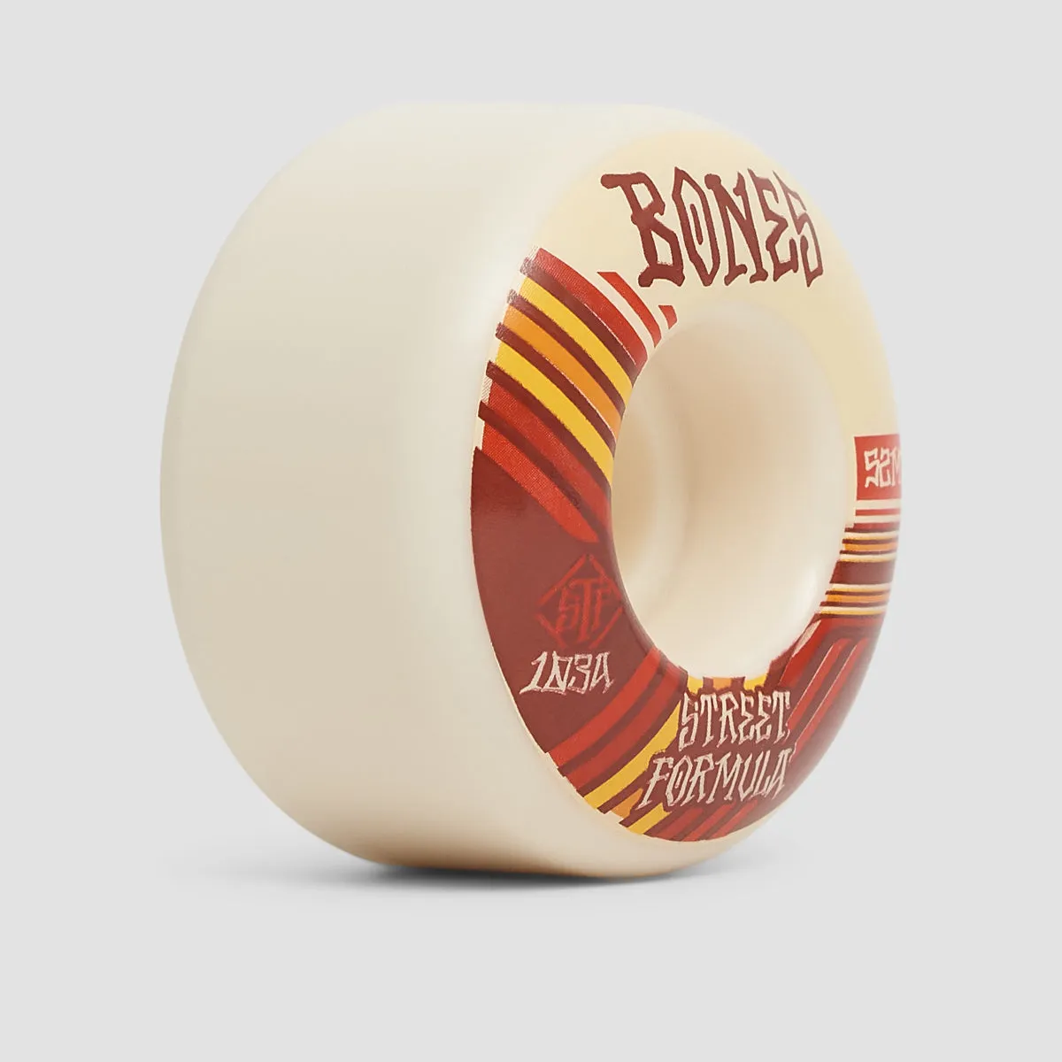 Bones Retros V4 Wide 103A STF Skateboard Wheels White 52mm