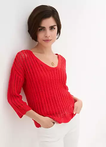 bonprix Ajour Knit Jumper