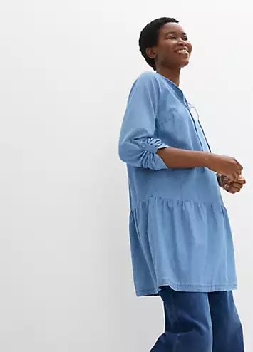 bonprix Flounced Denim Tunic | Grattan