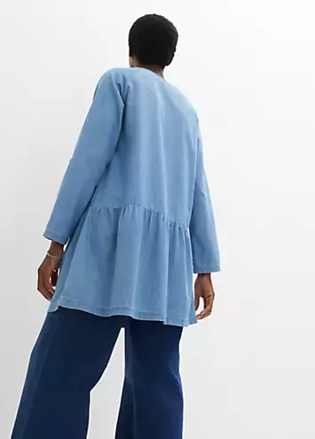 bonprix Flounced Denim Tunic | Grattan