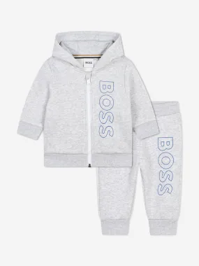 BOSS Baby Boys Logo Tracksuit in Grey