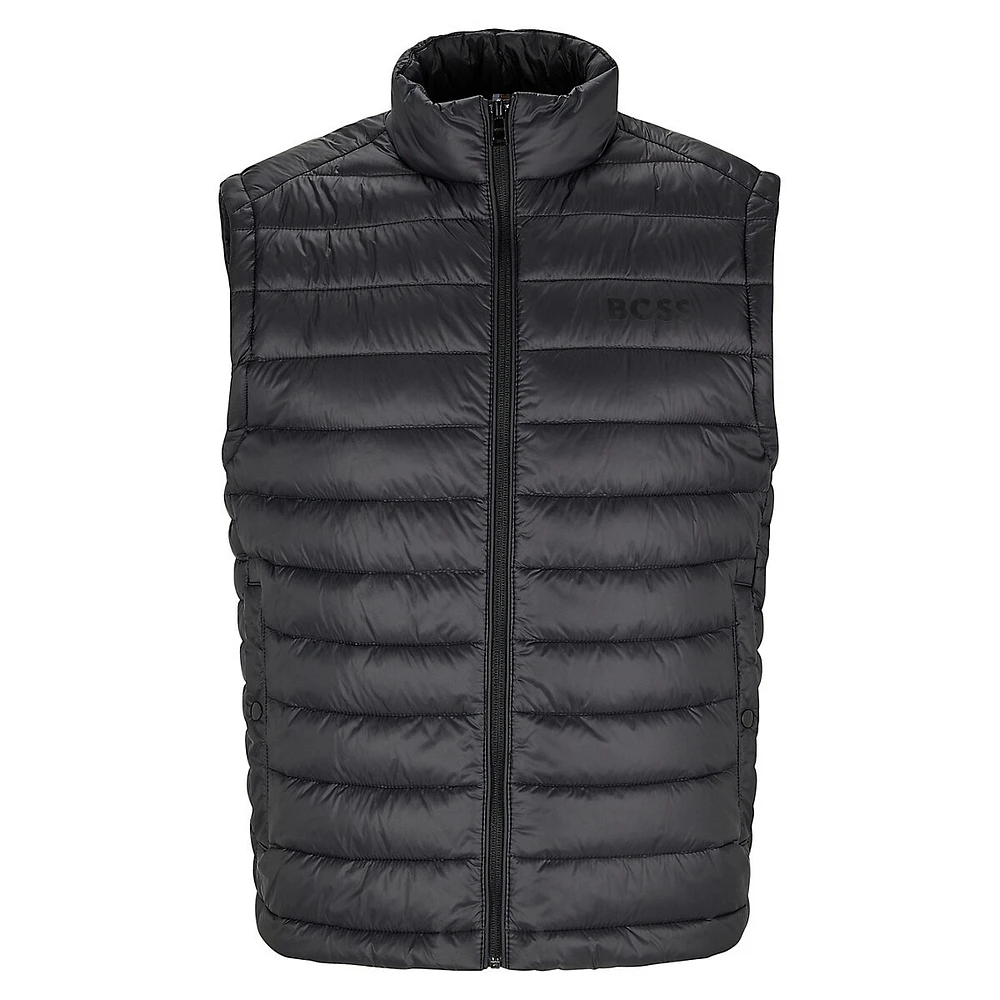 BOSS Packable Tonal Logo Quilted Vest