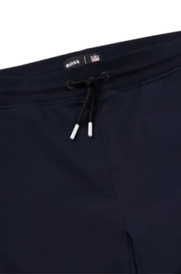 BOSS x NFL cotton-terry tracksuit bottoms with collaborative branding