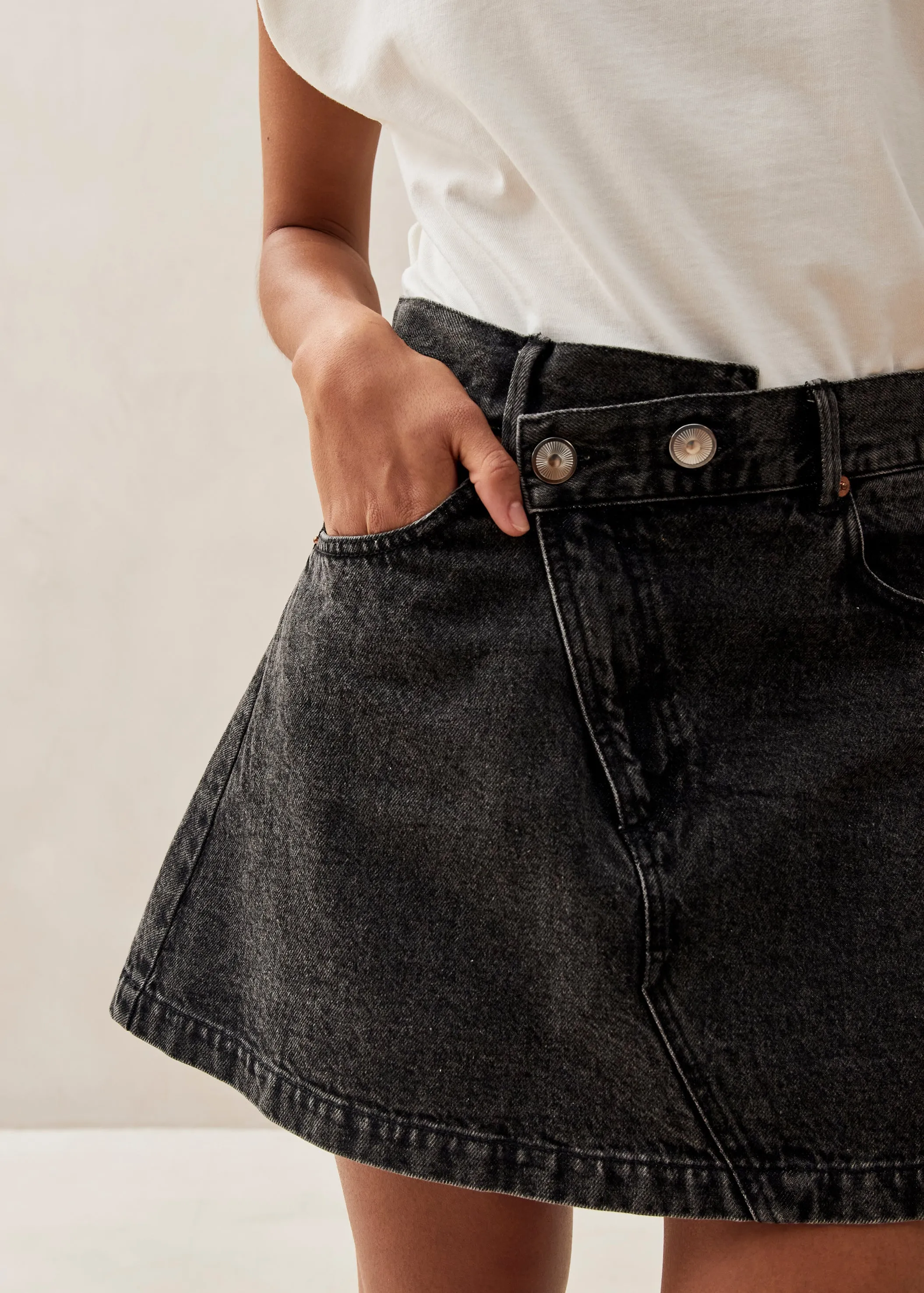 Boston Black Denim Skirt  
