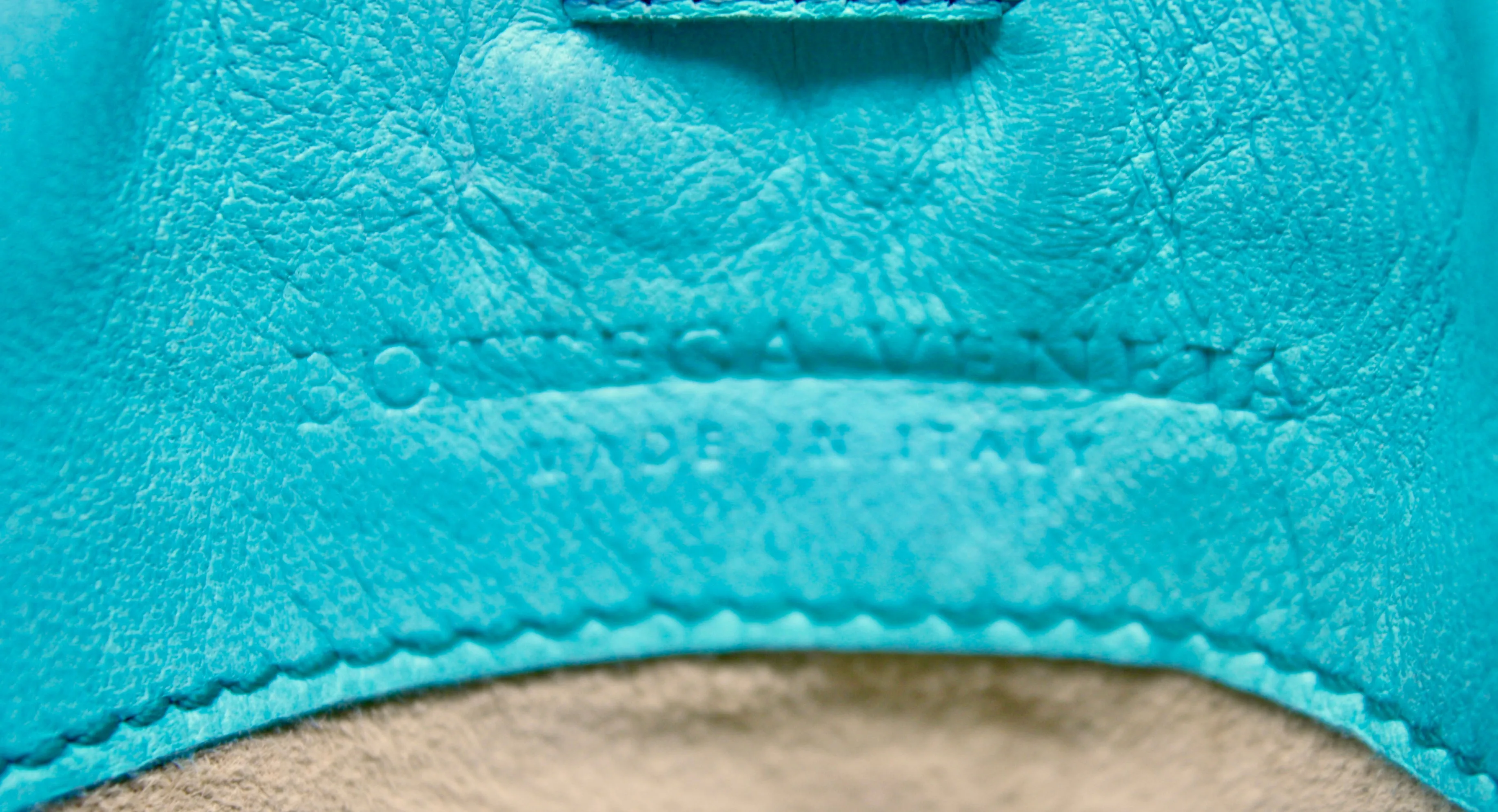 BOTTEGA VENETA Turquoise Intrecciato Leather Bag