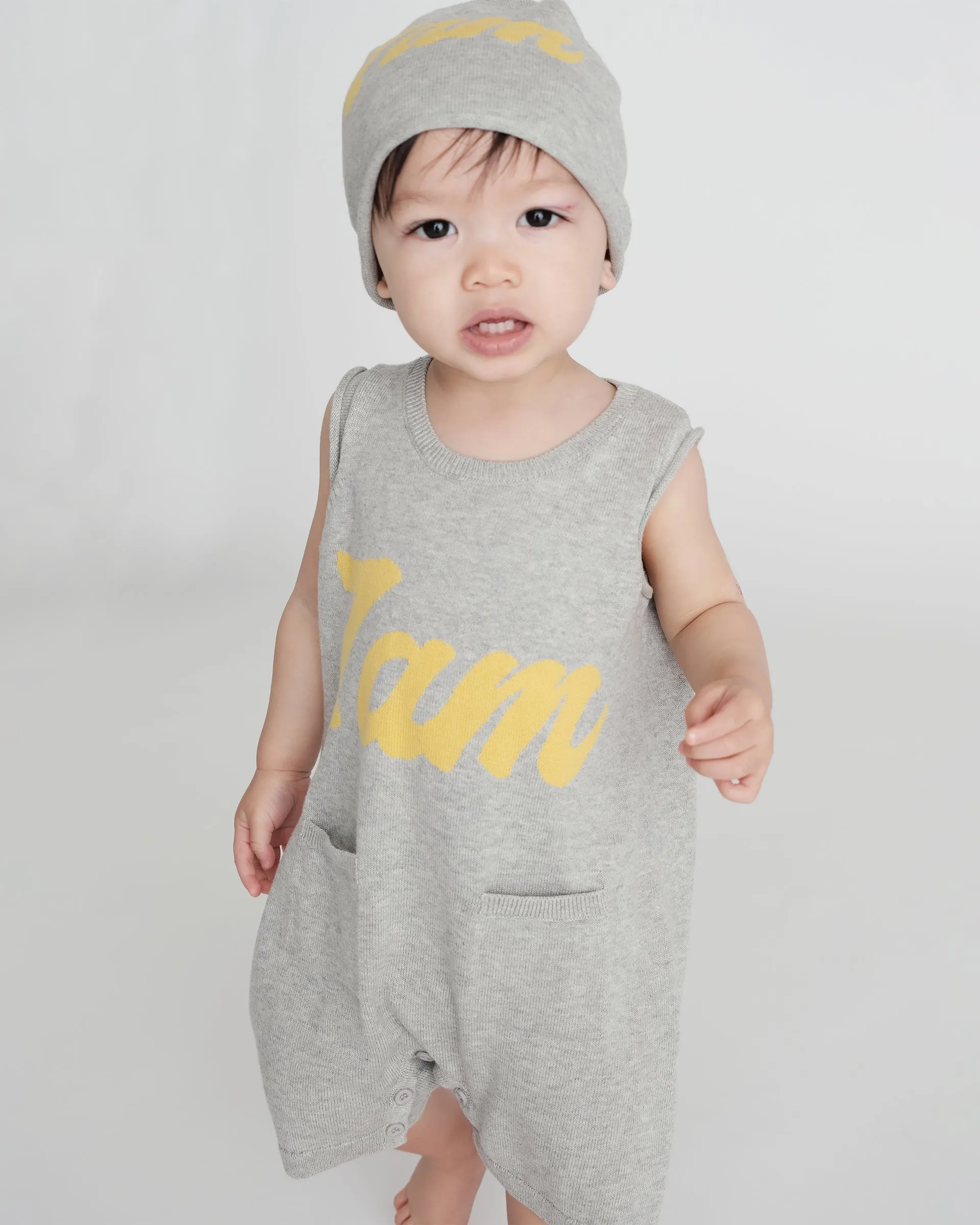 Boxy Romper | Grey