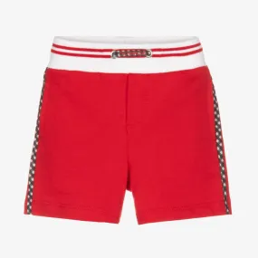 Boys Red Cotton Shorts