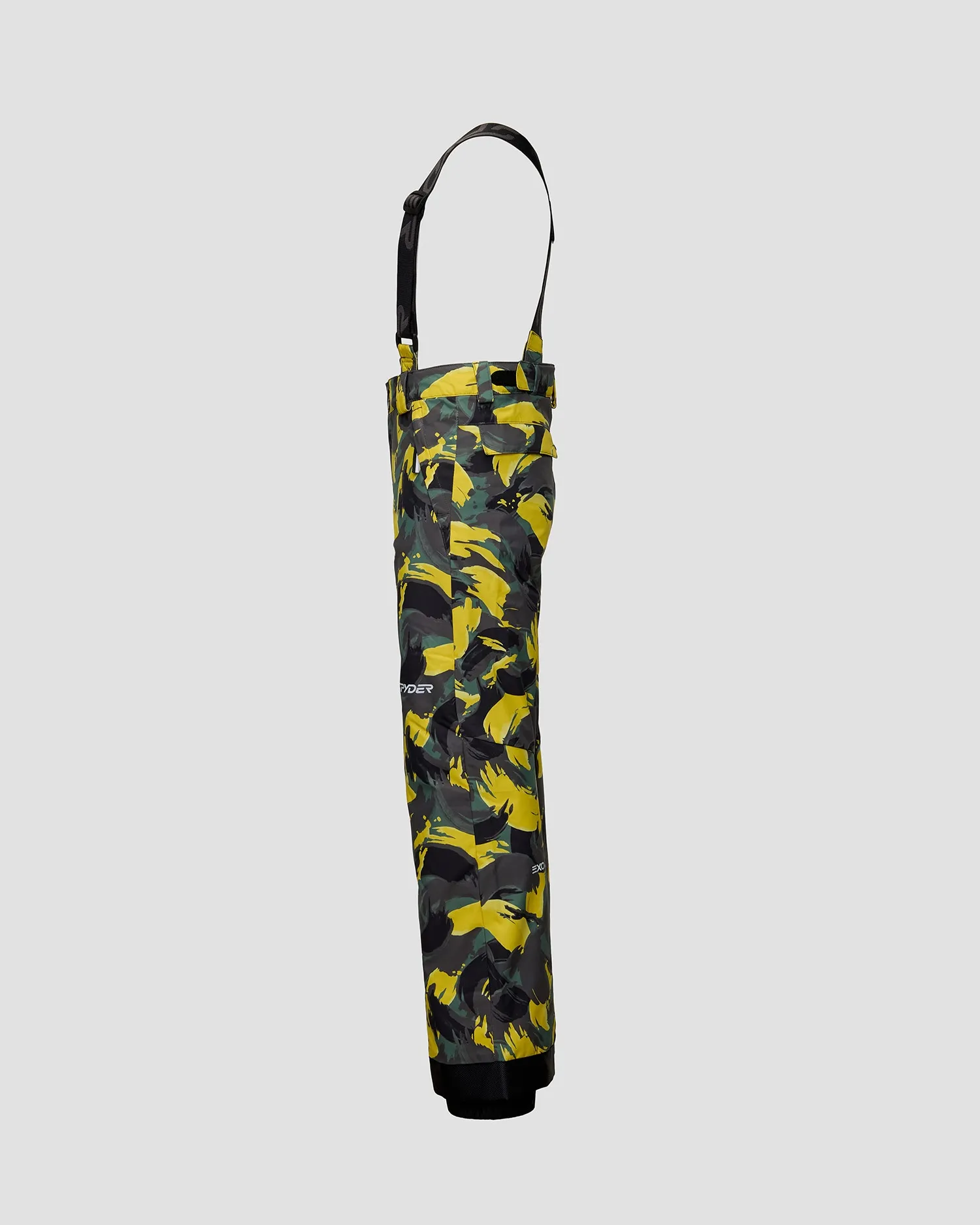 Boys' ski trousers with braces Spyder Propulsion 38SG125404-camouflage-acid-yellow