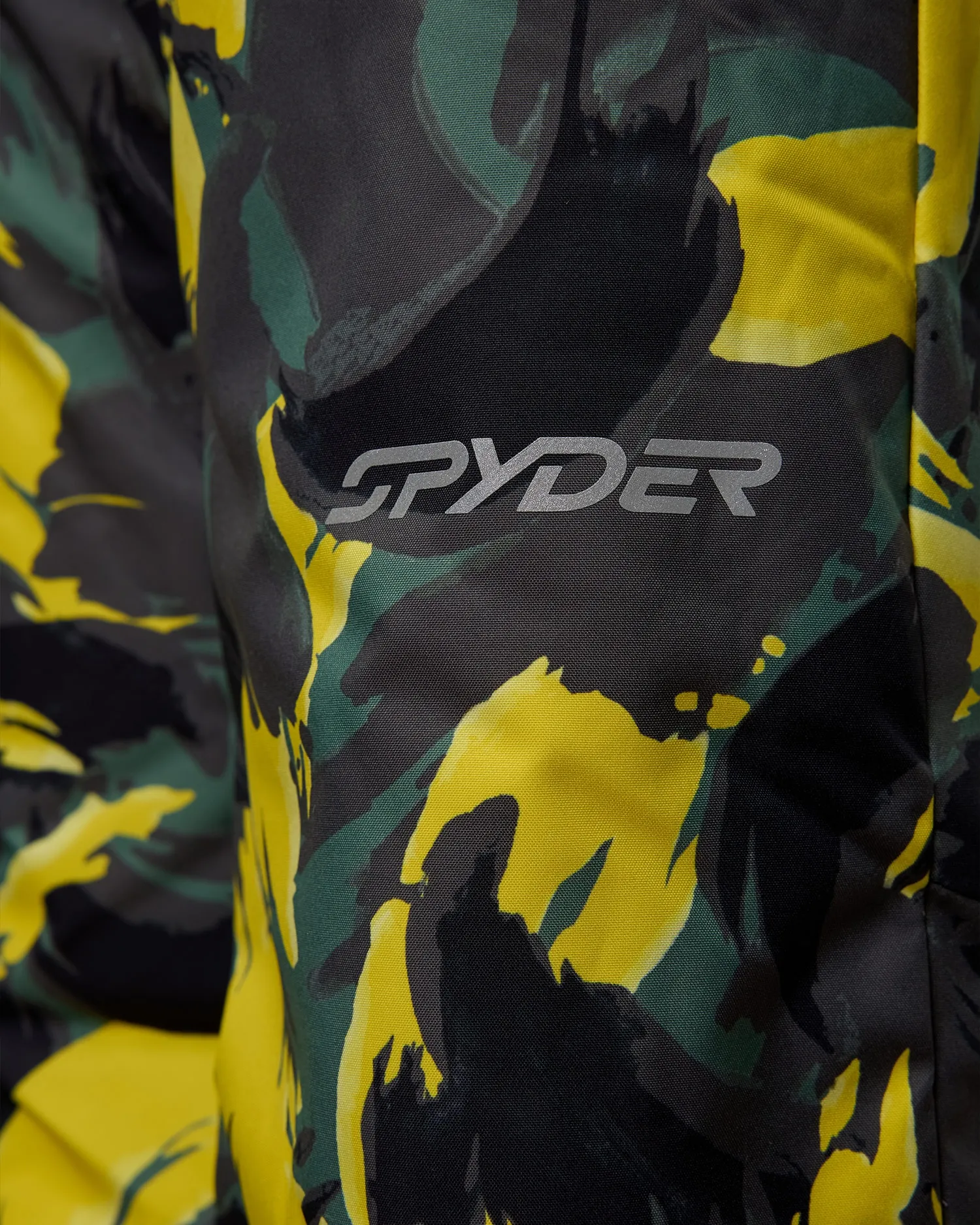 Boys' ski trousers with braces Spyder Propulsion 38SG125404-camouflage-acid-yellow