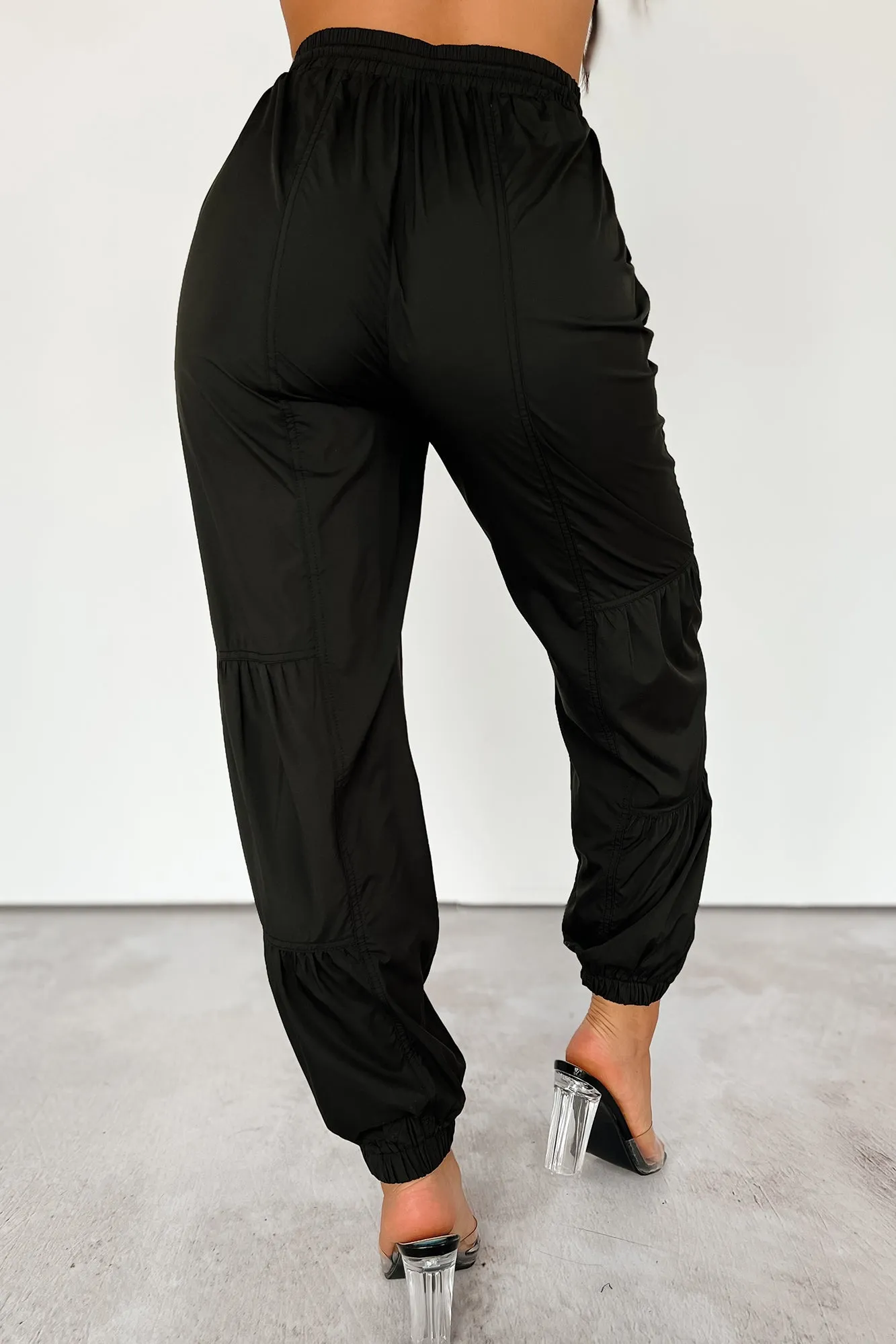 Breaking Barriers Drawstring Waist Joggers (Black)