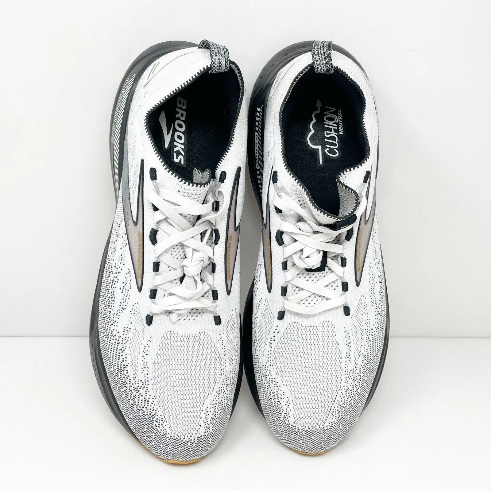 Brooks Mens Glycerin SF GTS 21 1104221D135 White Running Shoes Sneakers Sz 12.5D