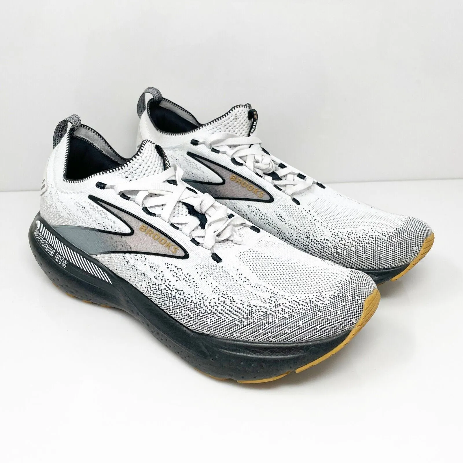 Brooks Mens Glycerin SF GTS 21 1104221D135 White Running Shoes Sneakers Sz 12.5D