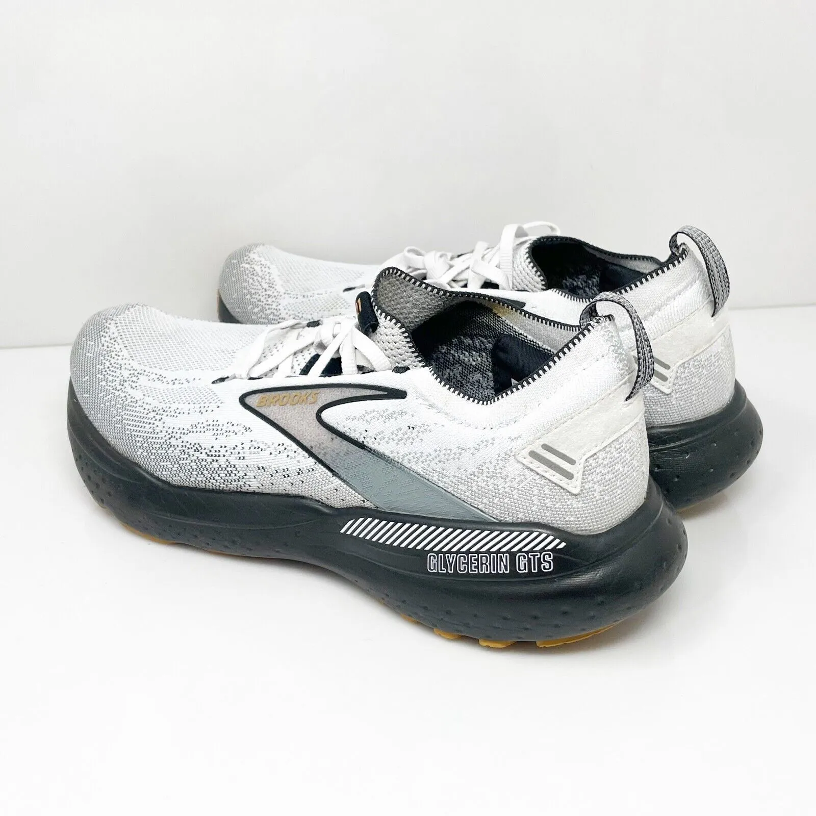 Brooks Mens Glycerin SF GTS 21 1104221D135 White Running Shoes Sneakers Sz 12.5D