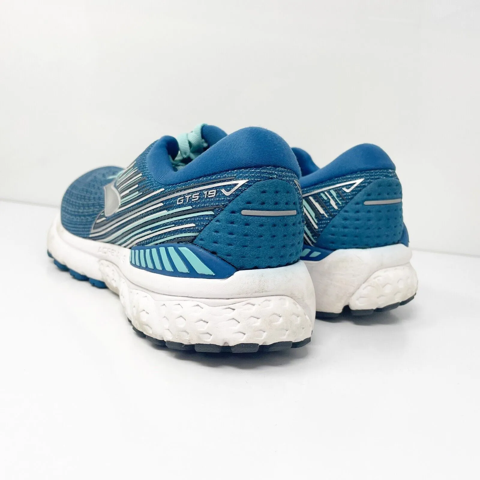 Brooks Womens Adrenaline GTS 19 1202841B417 Blue Running Shoes Sneakers Sz 9.5 B