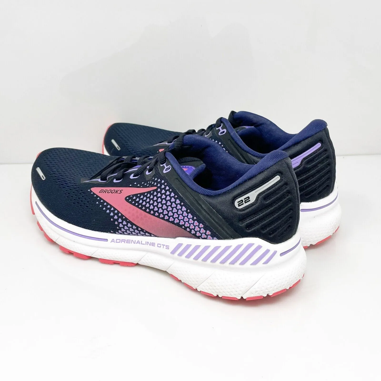 Brooks Womens Adrenaline GTS 22 1203531B080 Black Running Shoes Sneakers Sz 10 B