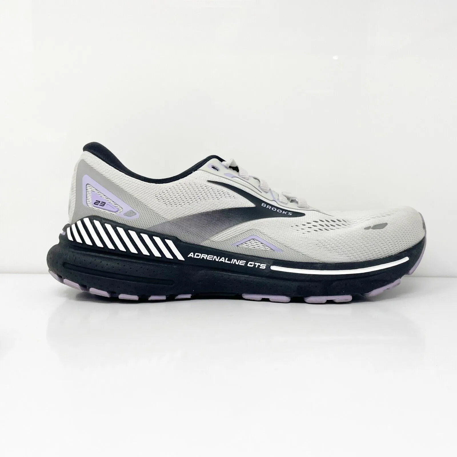 Brooks Womens Adrenaline GTS 23 1203811B039 White Running Shoes Sneakers 8.5 B