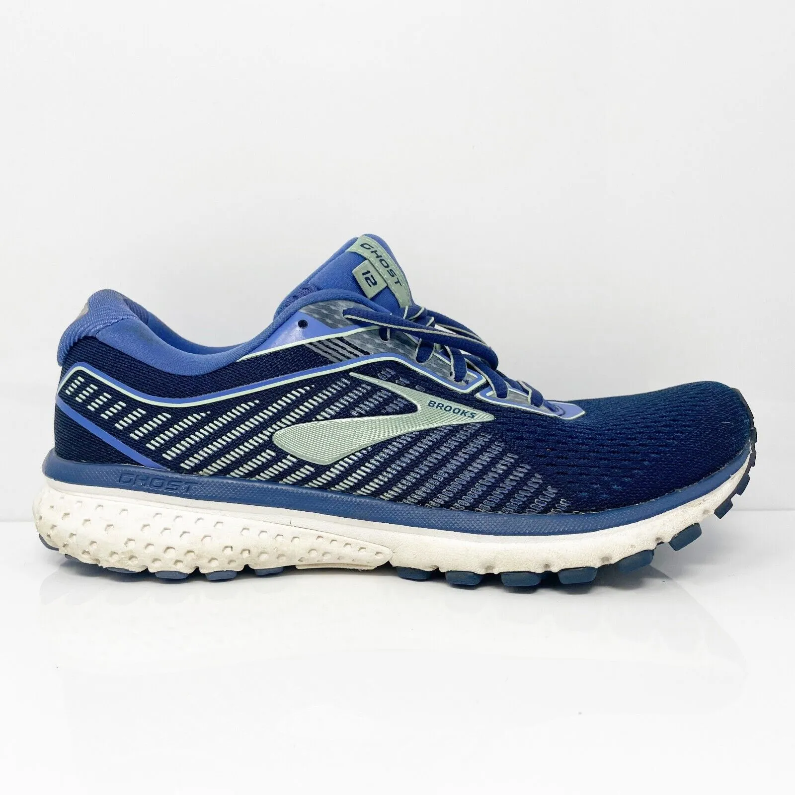 Brooks Womens Ghost 12 1203051B413 Blue Running Shoes Sneakers Size 9.5 B