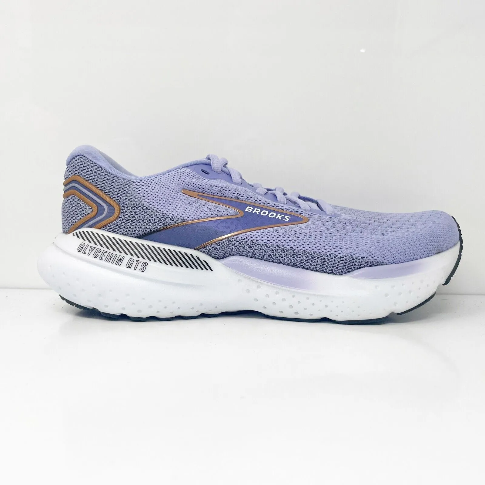 Brooks Womens Glycerin GTS 21 1204091B544 Purple Running Shoes Sneakers Size 9 B